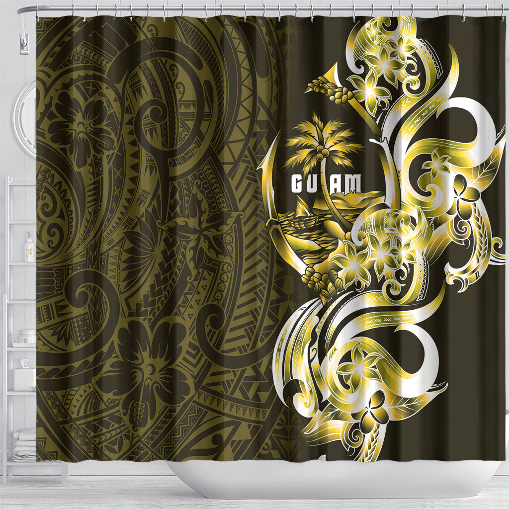 Amariyu Guam Chamorro Shower Curtain Guahan Seal Tattoo LT14 - Polynesian Pride