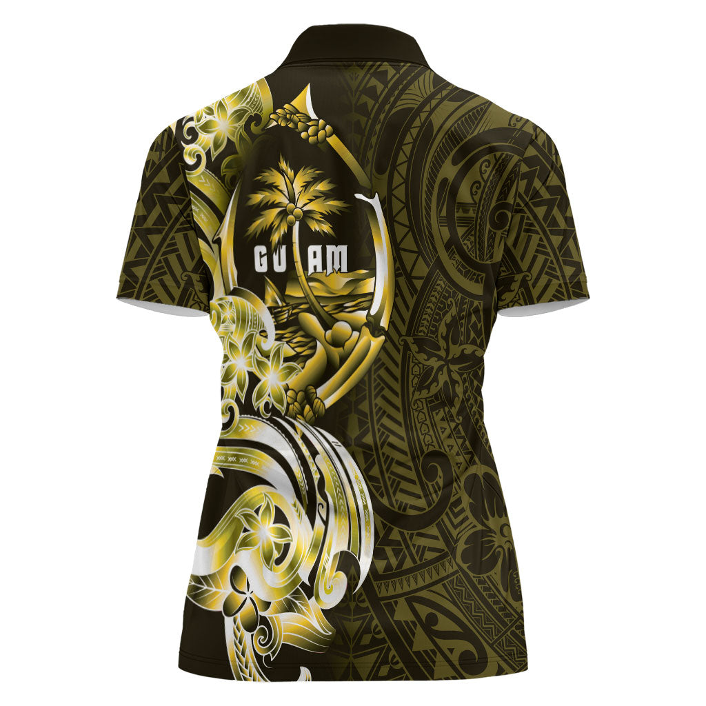Amariyu Guam Chamorro Women Polo Shirt Guahan Seal Tattoo LT14 - Polynesian Pride