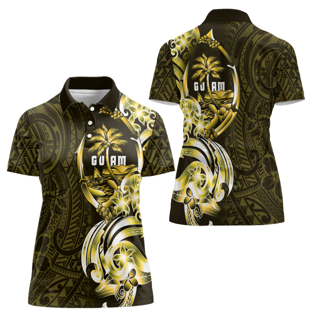 Amariyu Guam Chamorro Women Polo Shirt Guahan Seal Tattoo LT14 - Polynesian Pride