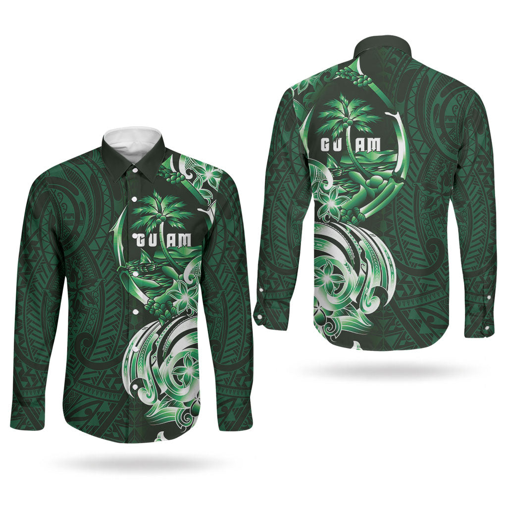 Betde Guam Chamorro Couples Matching Long Sleeve Bodycon Dress and Long Sleeve Button Shirt Guahan Seal Tattoo LT14 - Polynesian Pride