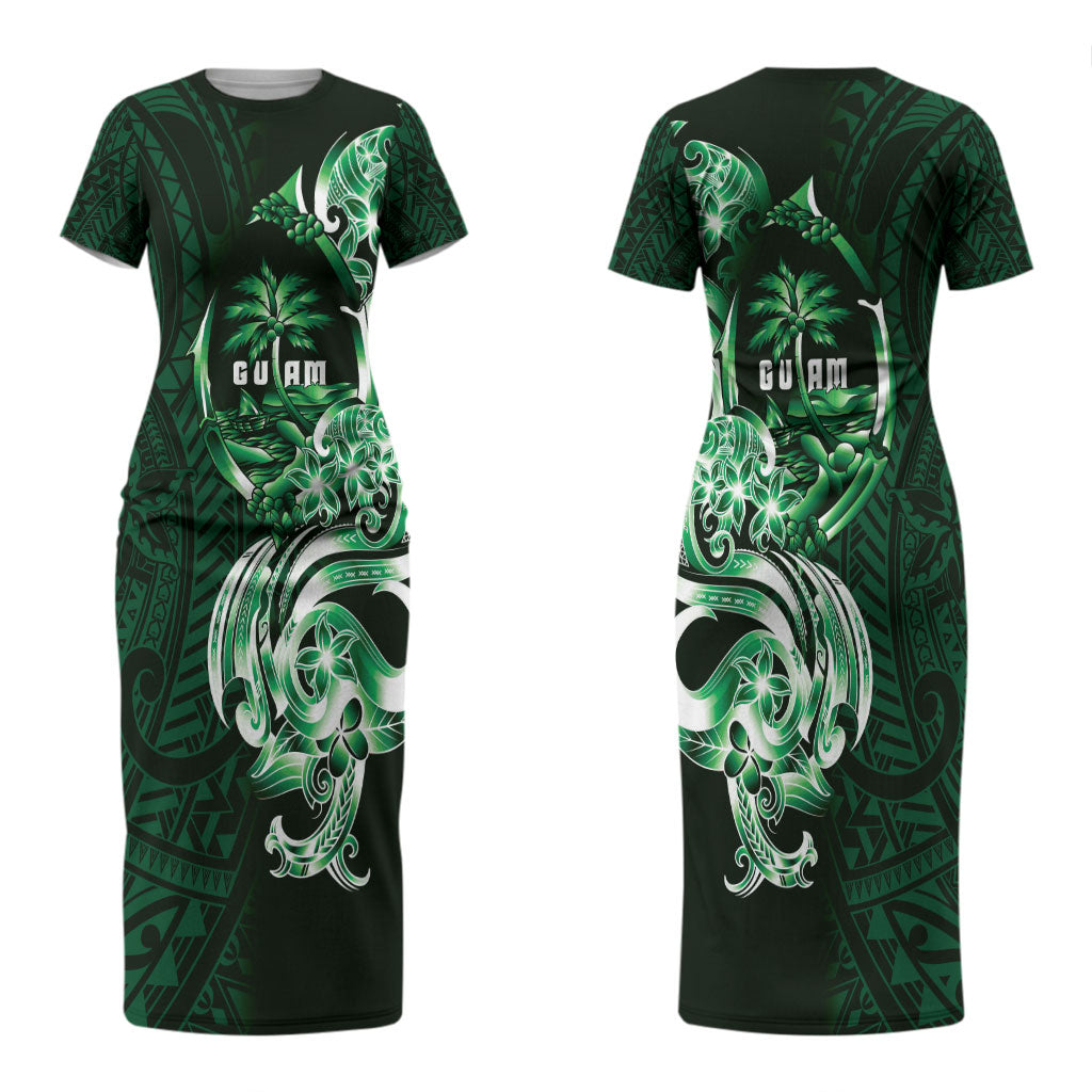Betde Guam Chamorro Couples Matching Short Sleeve Bodycon Dress and Hawaiian Shirt Guahan Seal Tattoo LT14 - Polynesian Pride