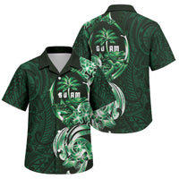 Betde Guam Chamorro Family Matching Puletasi and Hawaiian Shirt Guahan Seal Tattoo LT14 Son's Shirt Green - Polynesian Pride