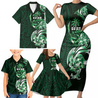 Betde Guam Chamorro Family Matching Short Sleeve Bodycon Dress and Hawaiian Shirt Guahan Seal Tattoo LT14 - Polynesian Pride