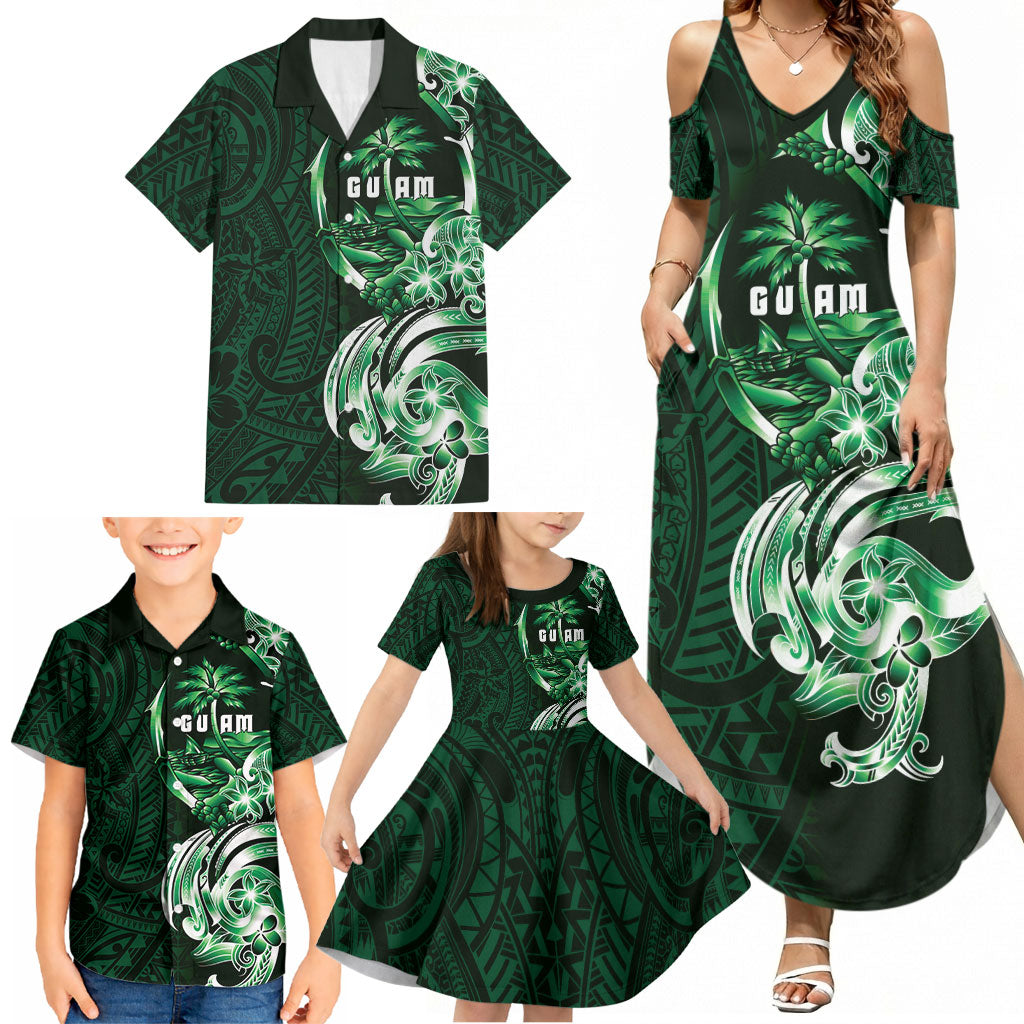 Betde Guam Chamorro Family Matching Summer Maxi Dress and Hawaiian Shirt Guahan Seal Tattoo LT14 - Polynesian Pride