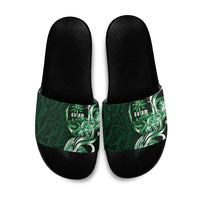 Betde Guam Chamorro Slide Sandals Guahan Seal Tattoo LT14 Green - Polynesian Pride