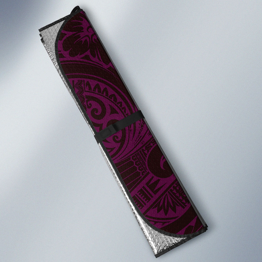 Kulot Di Rosa Guam Chamorro Auto Sun Shade Guahan Seal Tattoo LT14 - Polynesian Pride