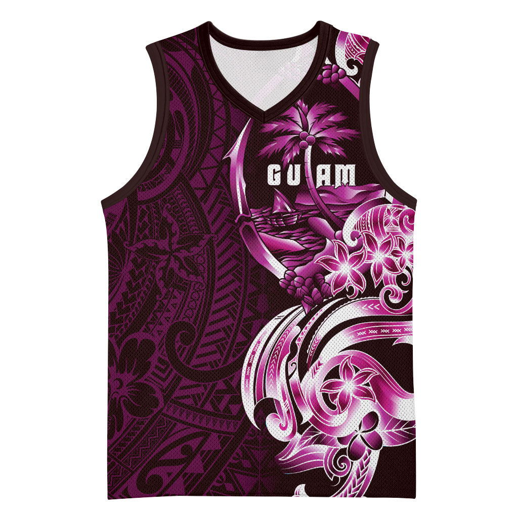 Kulot Di Rosa Guam Chamorro Basketball Jersey Guahan Seal Tattoo LT14 Unisex Pink - Polynesian Pride