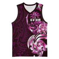 Kulot Di Rosa Guam Chamorro Basketball Jersey Guahan Seal Tattoo LT14 Unisex Pink - Polynesian Pride