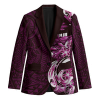 Kulot Di Rosa Guam Chamorro Blazer Guahan Seal Tattoo LT14 Unisex Pink - Polynesian Pride