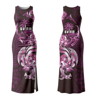 Kulot Di Rosa Guam Chamorro Couples Matching Tank Maxi Dress and Hawaiian Shirt Guahan Seal Tattoo LT14 - Polynesian Pride