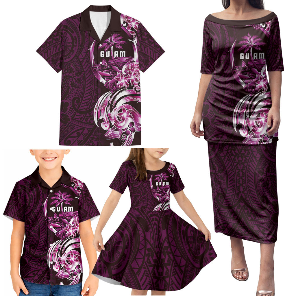 Kulot Di Rosa Guam Chamorro Family Matching Puletasi and Hawaiian Shirt Guahan Seal Tattoo LT14 - Polynesian Pride