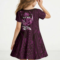 Kulot Di Rosa Guam Chamorro Kid Short Sleeve Dress Guahan Seal Tattoo LT14 - Polynesian Pride