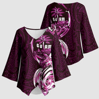 Kulot Di Rosa Guam Chamorro Kimono Sleeve Blouse Guahan Seal Tattoo LT14 - Polynesian Pride