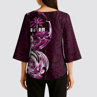 Kulot Di Rosa Guam Chamorro Kimono Sleeve Blouse Guahan Seal Tattoo LT14 - Polynesian Pride