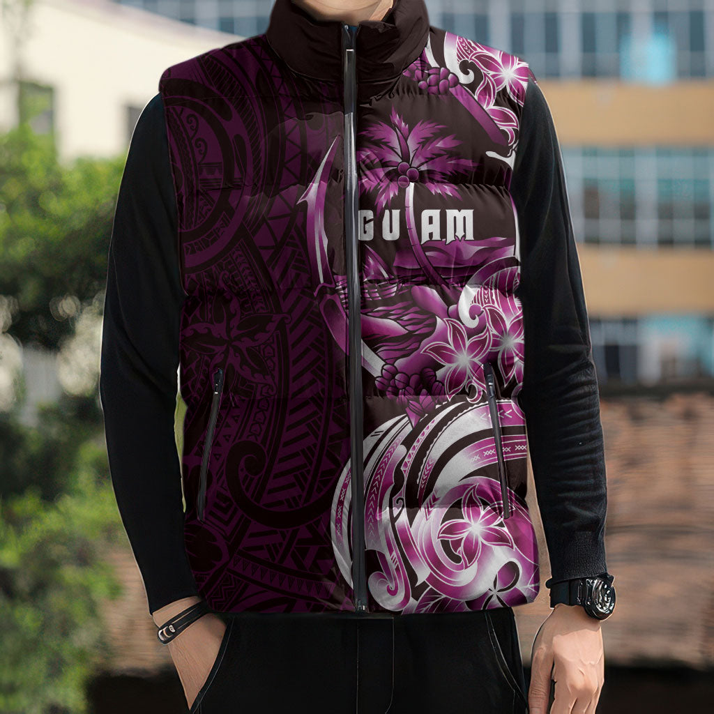 Kulot Di Rosa Guam Chamorro Sleeveless Puffer Jacket Guahan Seal Tattoo LT14 - Polynesian Pride
