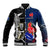 New Zealand And France Rugby Baseball Jacket All Black With Les Bleus Together 2023 World Cup LT14 Unisex Black - Polynesian Pride