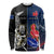 Custom New Zealand And France Rugby Long Sleeve Shirt All Black With Les Bleus Together 2023 World Cup LT14