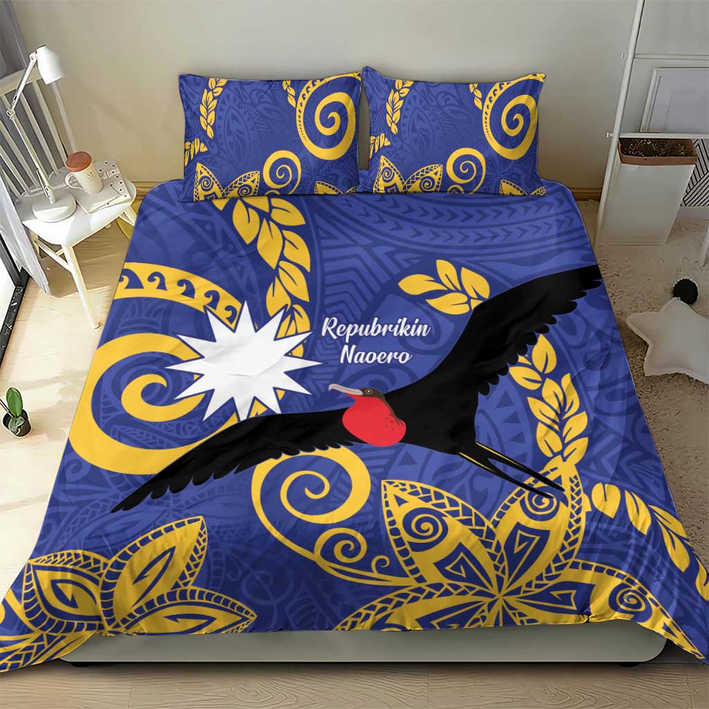 Nauru Angam Day Bedding Set Naoero Frigate Bird Polynesian Pattern LT14 - Polynesian Pride