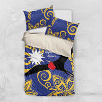 Nauru Angam Day Bedding Set Naoero Frigate Bird Polynesian Pattern LT14 US Twin 172cm x 218cm Blue - Polynesian Pride
