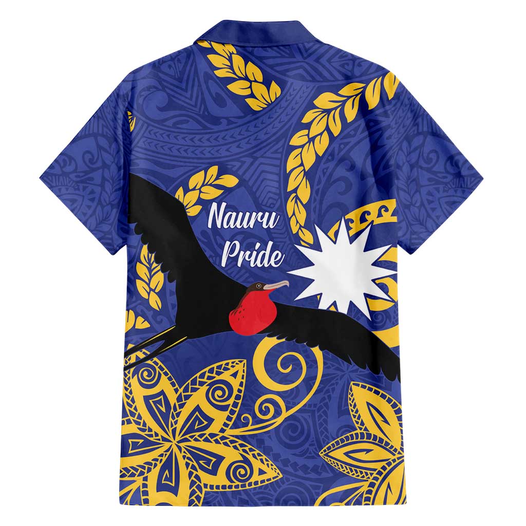 Nauru Angam Day Family Matching Long Sleeve Bodycon Dress and Hawaiian Shirt Naoero Frigate Bird Polynesian Pattern LT14 - Polynesian Pride