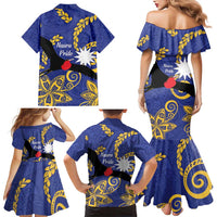 Nauru Angam Day Family Matching Mermaid Dress and Hawaiian Shirt Naoero Frigate Bird Polynesian Pattern LT14 - Polynesian Pride
