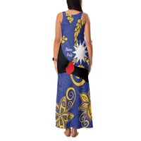 Nauru Angam Day Family Matching Tank Maxi Dress and Hawaiian Shirt Naoero Frigate Bird Polynesian Pattern LT14 - Polynesian Pride