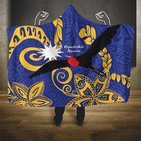 Nauru Angam Day Hooded Blanket Naoero Frigate Bird Polynesian Pattern LT14 - Polynesian Pride