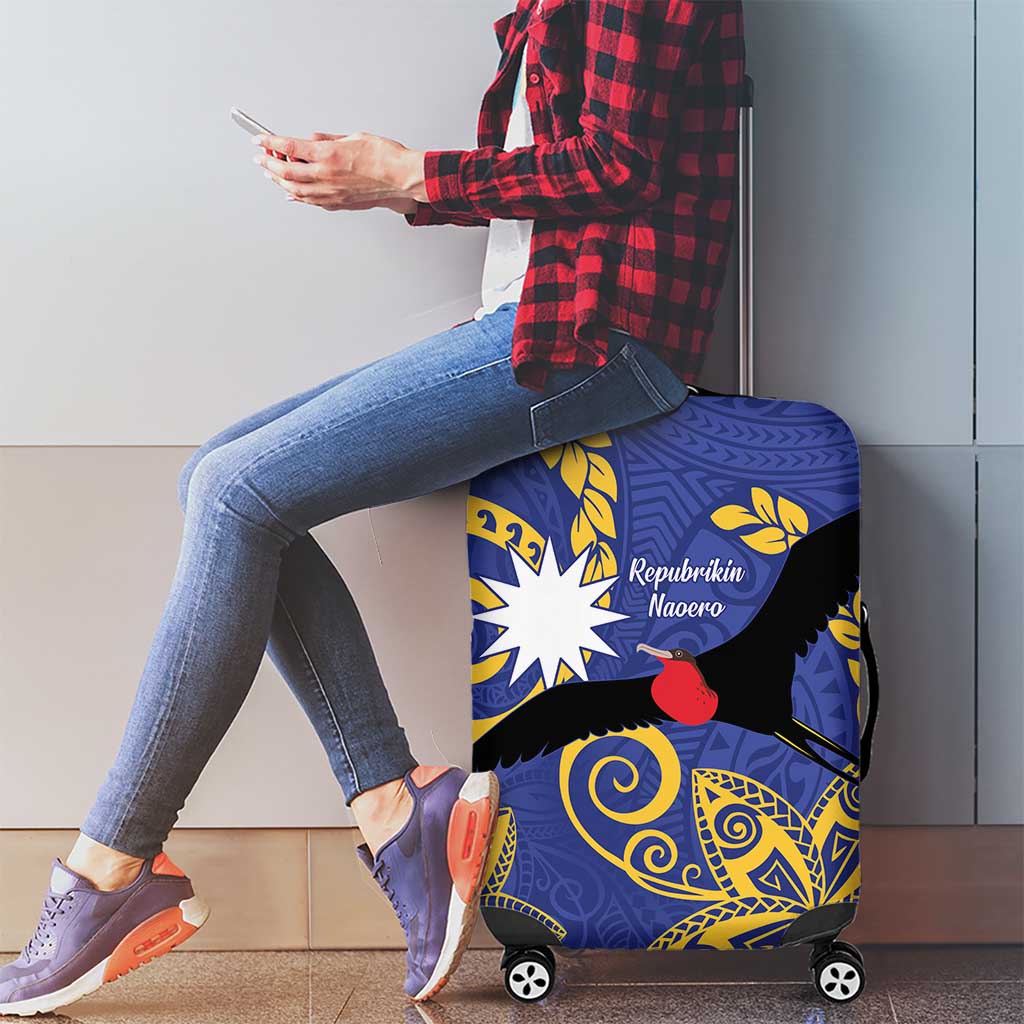 Nauru Angam Day Luggage Cover Naoero Frigate Bird Polynesian Pattern LT14 - Polynesian Pride