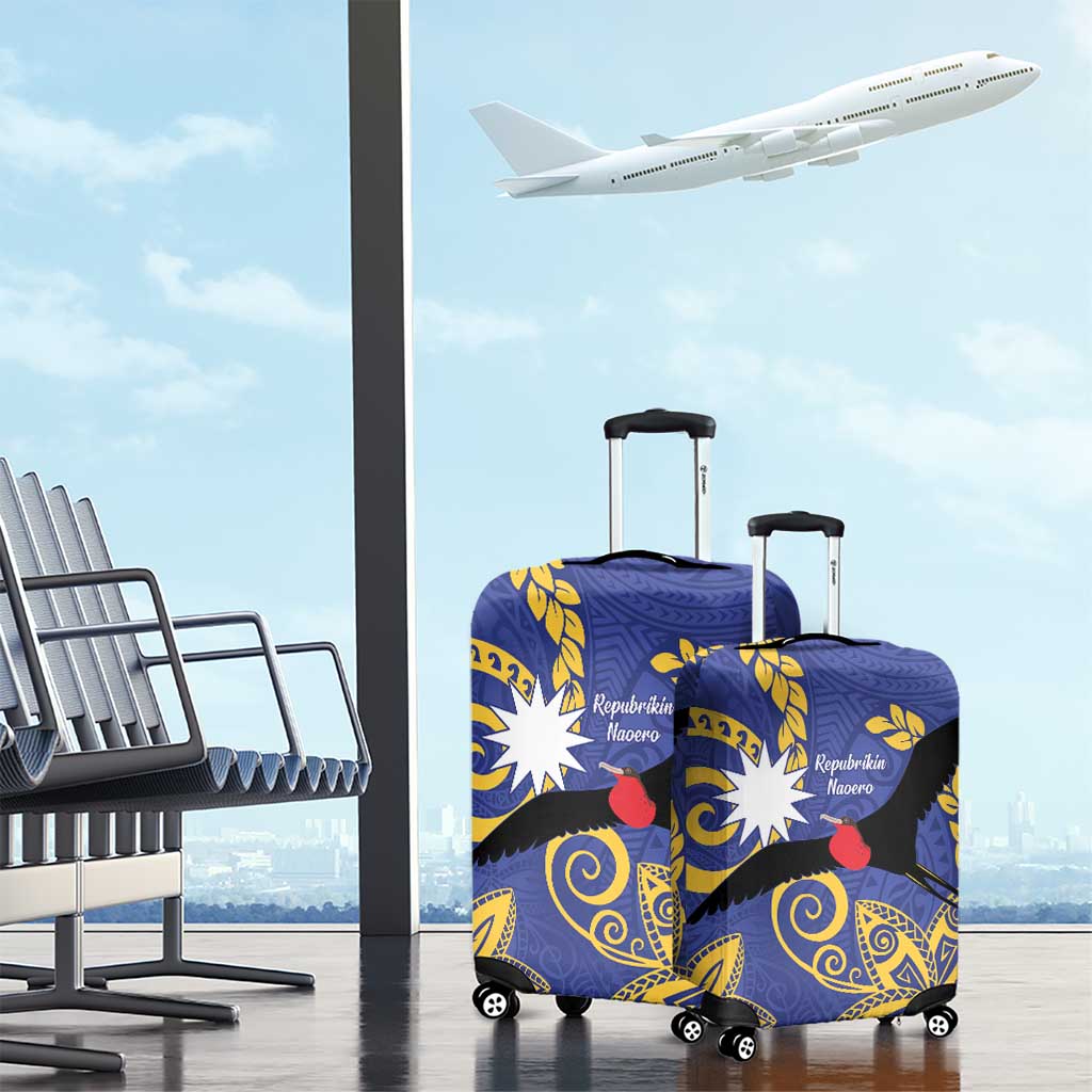 Nauru Angam Day Luggage Cover Naoero Frigate Bird Polynesian Pattern LT14 - Polynesian Pride