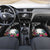 Black Nauru Car Mats Naoero Map With Polynesian Tropical Flowers