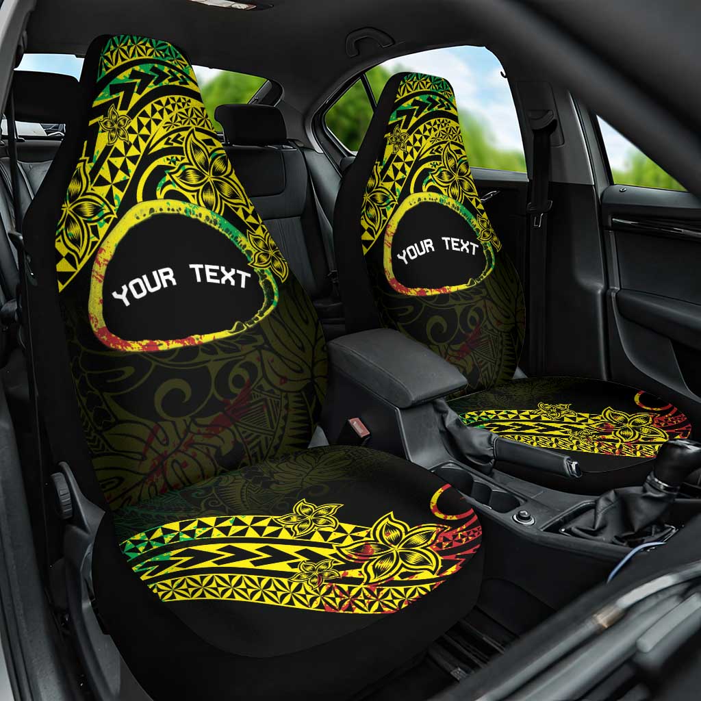Personalised Nukuoro Atoll Car Seat Cover Polynesian Tattoo Curves Reggae Version LT14 One Size Reggae - Polynesian Pride