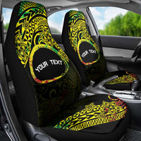Personalised Nukuoro Atoll Car Seat Cover Polynesian Tattoo Curves Reggae Version LT14 - Polynesian Pride