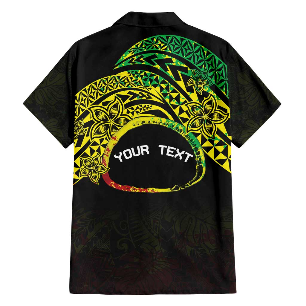 Personalised Nukuoro Atoll Family Matching Summer Maxi Dress and Hawaiian Shirt Polynesian Tattoo Curves Reggae Version LT14 - Polynesian Pride