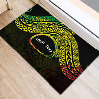 Personalised Nukuoro Atoll Rubber Doormat Polynesian Tattoo Curves Reggae Version LT14 - Polynesian Pride