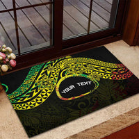 Personalised Nukuoro Atoll Rubber Doormat Polynesian Tattoo Curves Reggae Version LT14 - Polynesian Pride