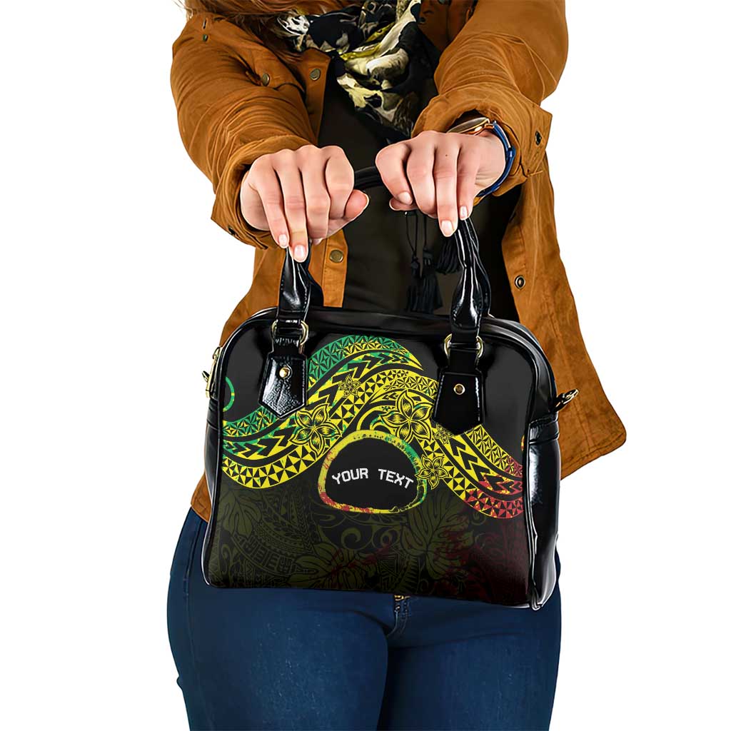 Personalised Nukuoro Atoll Shoulder Handbag Polynesian Tattoo Curves Reggae Version LT14 One Size Reggae - Polynesian Pride