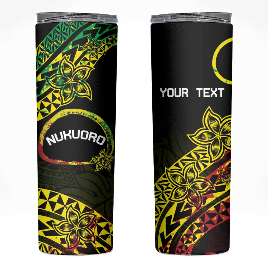 Personalised Nukuoro Atoll Skinny Tumbler Polynesian Tattoo Curves Reggae Version LT14 Reggae - Polynesian Pride