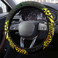 Nukuoro Atoll Steering Wheel Cover Polynesian Tattoo Curves Reggae Version LT14 - Polynesian Pride