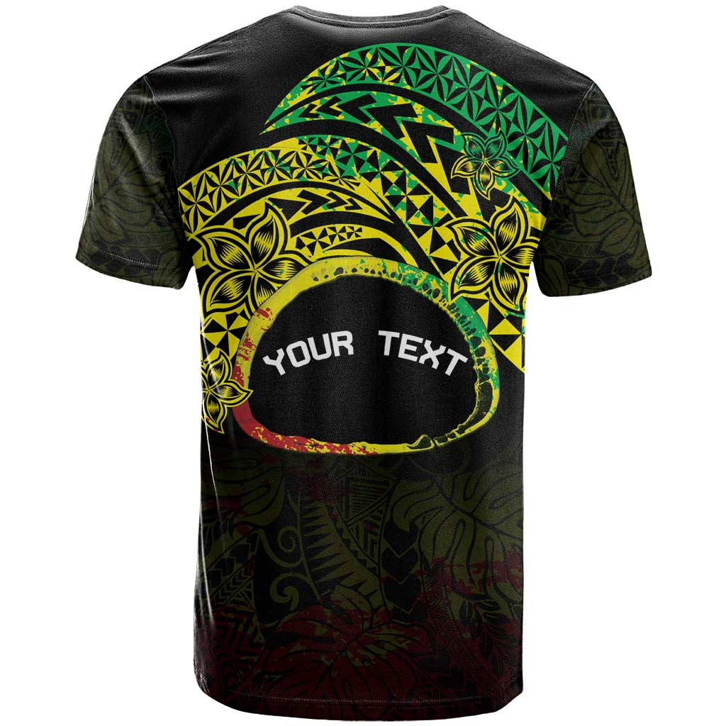 Personalised Nukuoro Atoll T Shirt Polynesian Tattoo Curves Reggae Version