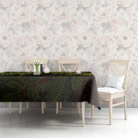 Personalised Nukuoro Atoll Tablecloth Polynesian Tattoo Curves Reggae Version