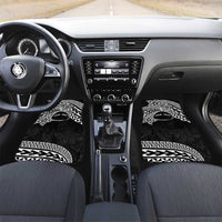 Personalised Pohnpei Nukuoro Micronesia Car Mats Polynesian Tattoo Curves Black Version LT14 Set 2pcs - Front Black - Polynesian Pride