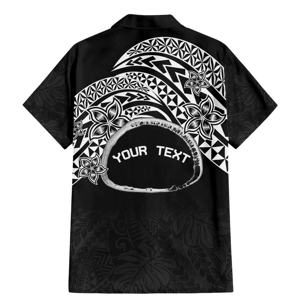 Personalised Pohnpei Nukuoro Micronesia Family Matching Mermaid Dress and Hawaiian Shirt Polynesian Tattoo Curves Black Version LT14 - Polynesian Pride