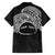 Personalised Pohnpei Nukuoro Micronesia Family Matching Off The Shoulder Long Sleeve Dress and Hawaiian Shirt Polynesian Tattoo Curves Black Version