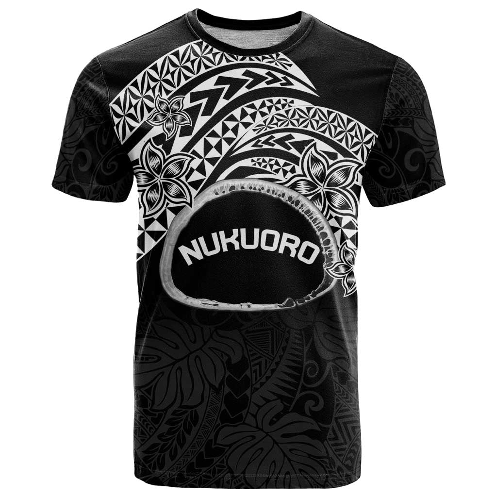 Personalised Pohnpei Nukuoro Micronesia T Shirt Polynesian Tattoo Curves Black Version LT14 Black - Polynesian Pride
