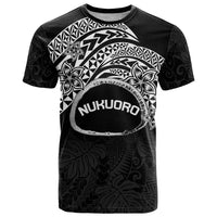 Personalised Pohnpei Nukuoro Micronesia T Shirt Polynesian Tattoo Curves Black Version LT14 Black - Polynesian Pride