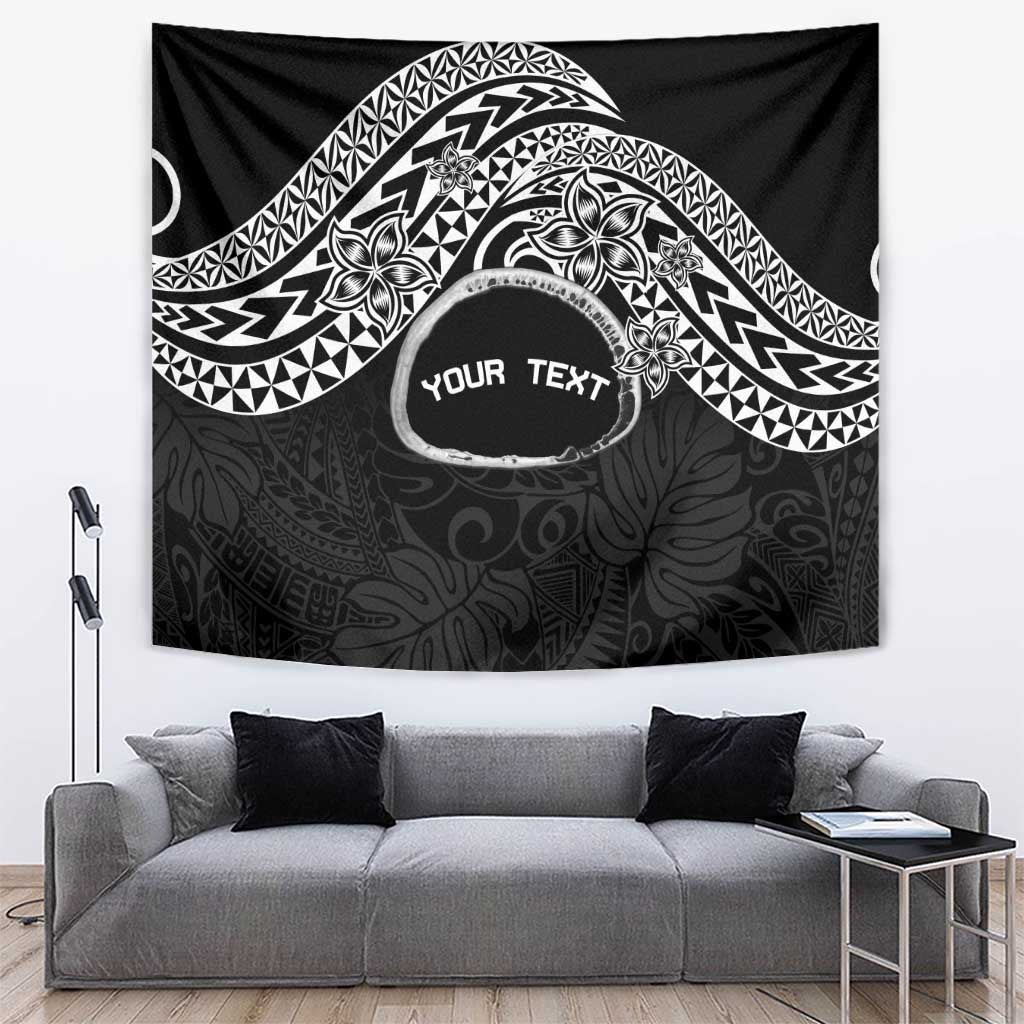 Personalised Pohnpei Nukuoro Micronesia Tapestry Polynesian Tattoo Curves Black Version LT14 Black - Polynesian Pride