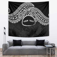 Personalised Pohnpei Nukuoro Micronesia Tapestry Polynesian Tattoo Curves Black Version LT14 Black - Polynesian Pride
