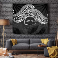 Personalised Pohnpei Nukuoro Micronesia Tapestry Polynesian Tattoo Curves Black Version LT14 - Polynesian Pride