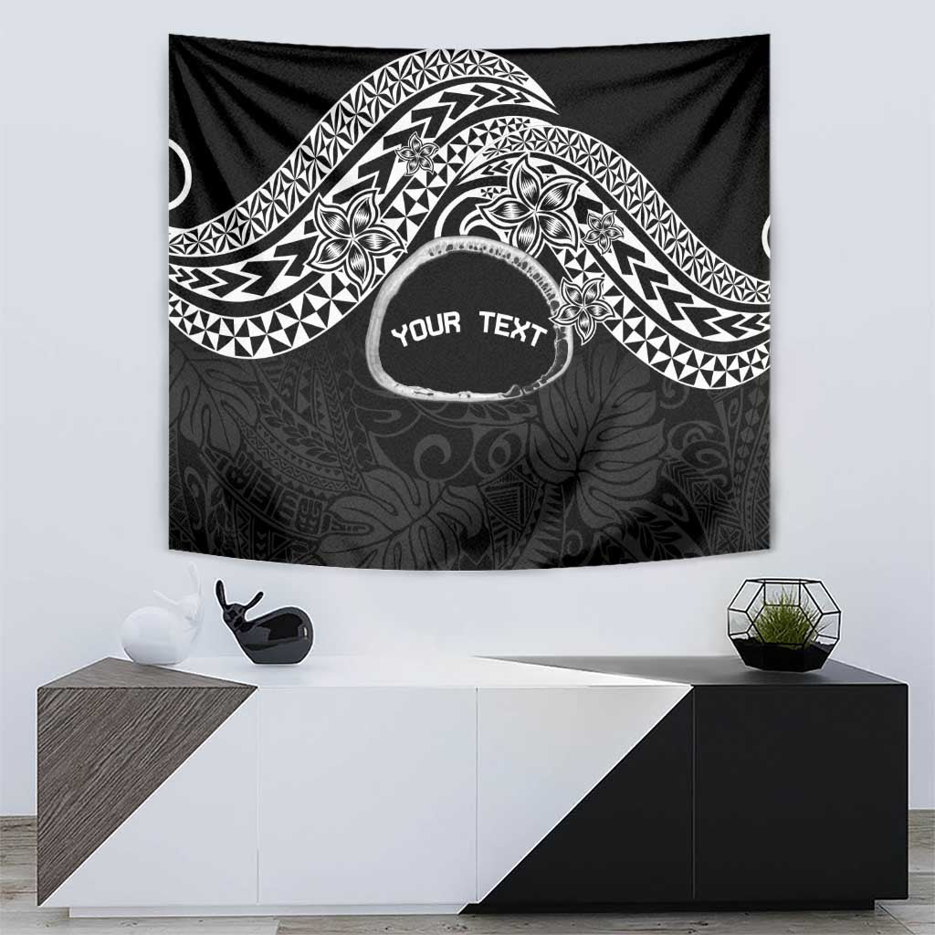 Personalised Pohnpei Nukuoro Micronesia Tapestry Polynesian Tattoo Curves Black Version LT14 - Polynesian Pride
