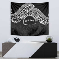 Personalised Pohnpei Nukuoro Micronesia Tapestry Polynesian Tattoo Curves Black Version LT14 - Polynesian Pride